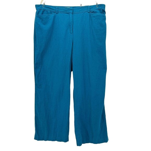 Pendelton Plus Linen Rayon Blue Pants Womens 20W - Picture 1 of 9